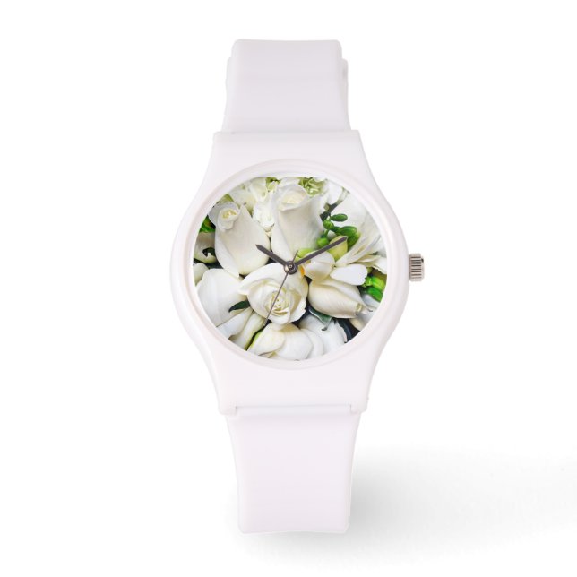 Reloj De Pulsera Rosas blancas de amor_ (Anverso)