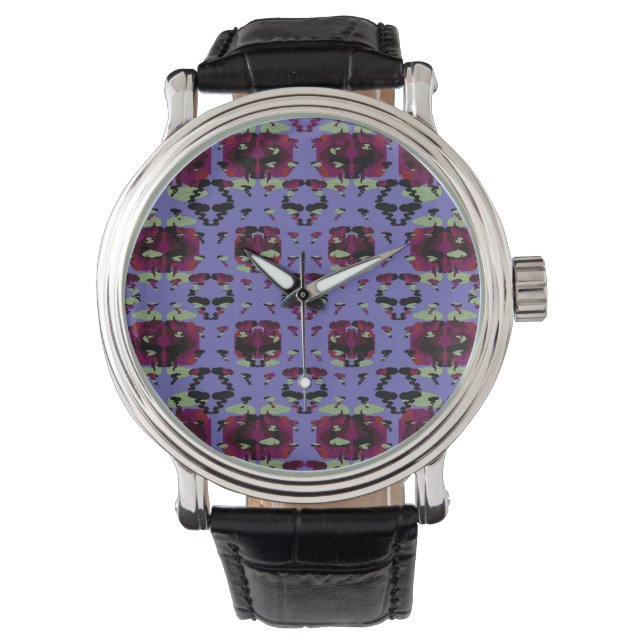 Reloj De Pulsera Rosas de llama celestial contenidas (Anverso)