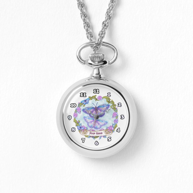 Reloj De Pulsera Rosas de mariposa (Anverso)