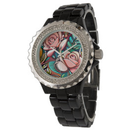 Reloj De Pulsera Rosas dobles: Un Espectacular Arreglo Floral
