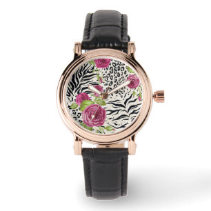Reloj De Pulsera Rosas en el modelo animal
