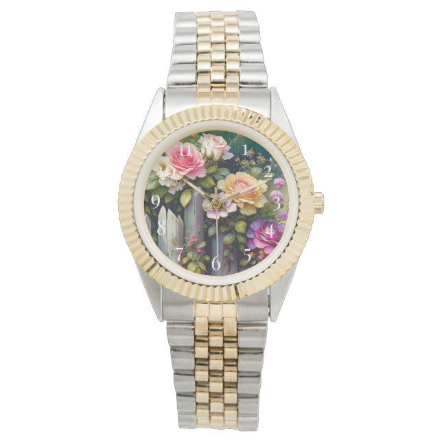 Reloj De Pulsera Rosas Hermosas (Anverso)