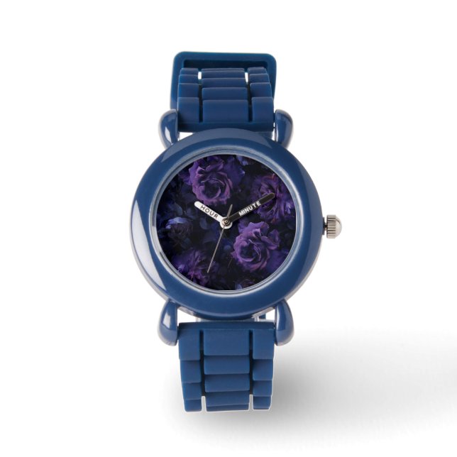 Reloj De Pulsera Rosas Purple Moody (Anverso)