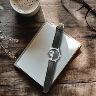 Reloj De Pulsera Rosas Rojas Elegantes Cráneo de Azúcar Gótico Muje