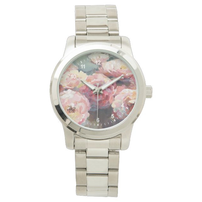 Reloj De Pulsera Rosas rosadas salvajes (Anverso)