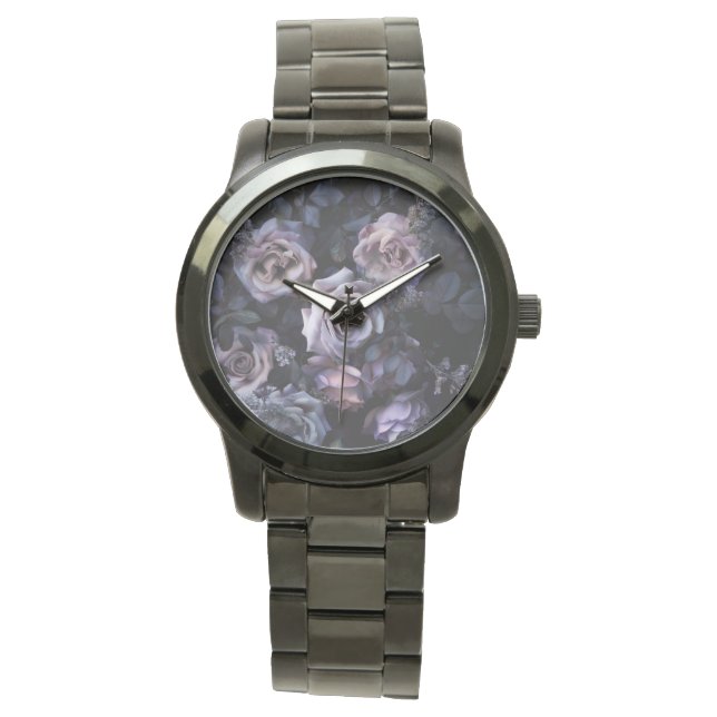Reloj De Pulsera Rosas rosas rosas oscuras y morbosas (Anverso)