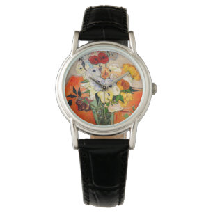 Reloj De Pulsera Rosas Van Gogh y Anemones