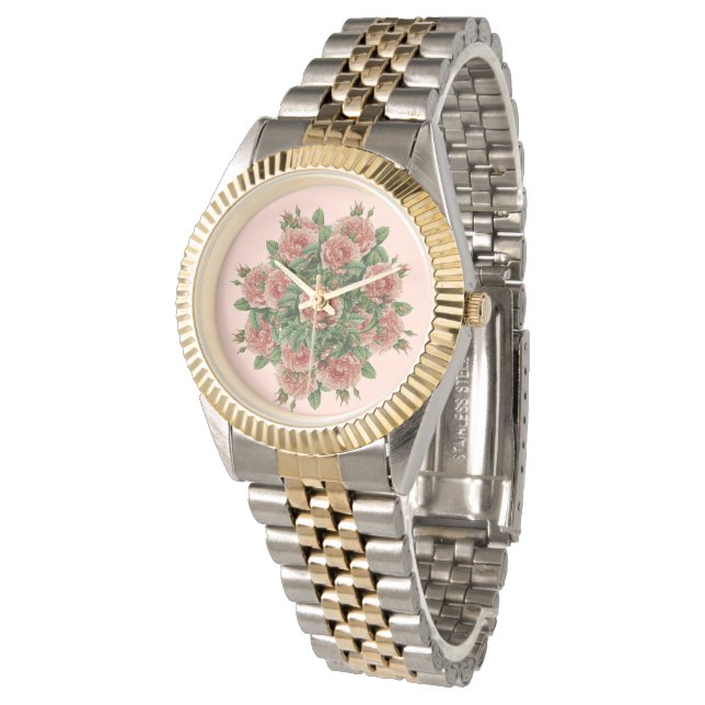 Reloj De Pulsera Rose Roses Rosen bouquet – Rosenbouquet pastel (Angular)