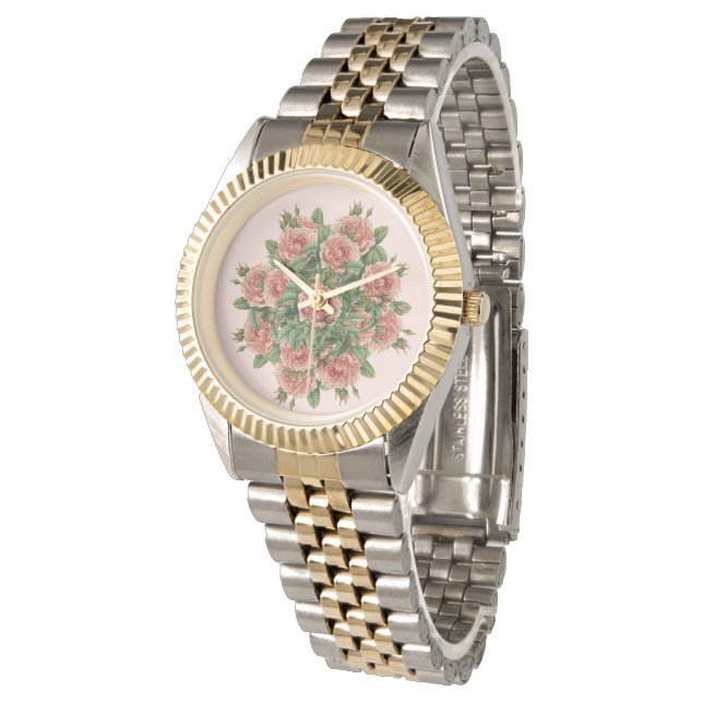 Reloj De Pulsera Rose Roses Rosen bouquet – Rosenbouquet pastel (Angular)