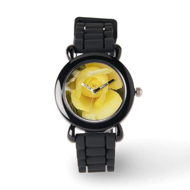 Reloj De Pulsera Rosebud amarillo (Anverso)