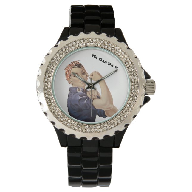 Reloj De Pulsera Rosie Riveter WW2 Podemos hacerlo (Anverso)