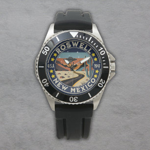 Reloj De Pulsera Roswell New Mexico Classic UFO Scenery