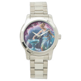 Reloj De Pulsera Rótulo Aquarius Zodiac | Diosas damas griegas