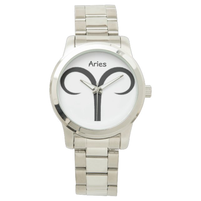 Reloj De Pulsera Rótulo Aries de los Zodiac Watches. (Anverso)