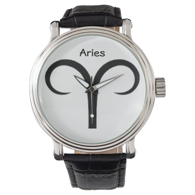 Reloj De Pulsera Rótulo Aries de los Zodiac Watches. (Anverso)