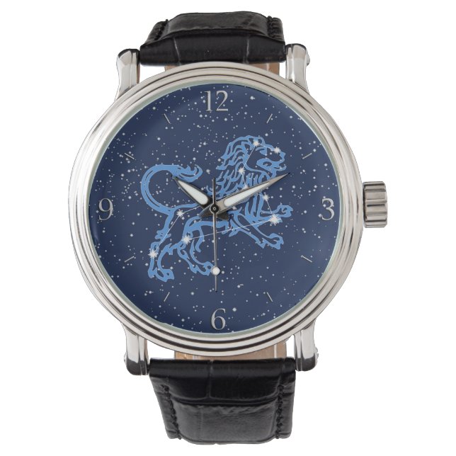 Reloj De Pulsera Rótulo Astrológico y Constelación Gemini (Anverso)