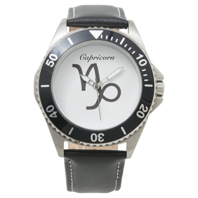 Reloj De Pulsera Rótulo Capricornio del Zodiac. Damas Watches... (Anverso)