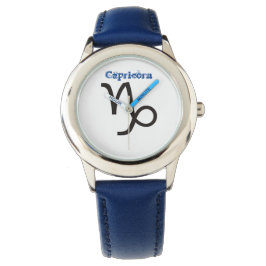 Reloj De Pulsera Rótulo Capricornio del Zodiac. Niños Mirando...
