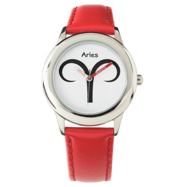 Reloj De Pulsera Rótulo de Aries de Zodiac Kids Watches. (Anverso)