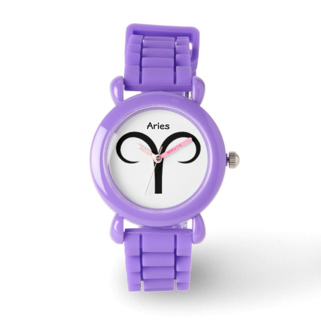 Reloj De Pulsera Rótulo de Aries de Zodiac Kids Watches. (Anverso)