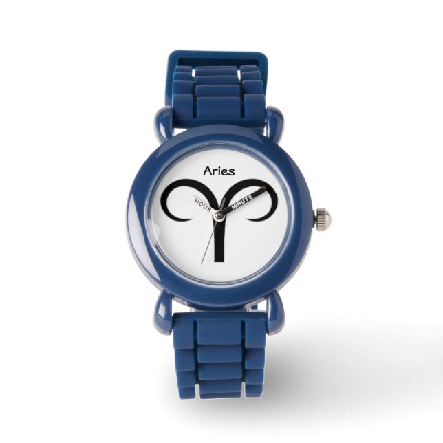 Reloj De Pulsera Rótulo de Aries de Zodiac Kids Watches. (Anverso)