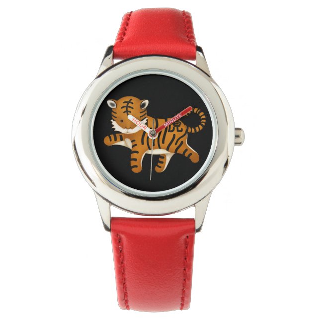 Reloj De Pulsera Rótulo de astrología del tigre zodiaco chino (Anverso)