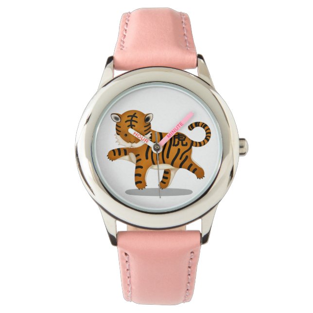 Reloj De Pulsera Rótulo de astrología del tigre zodiaco chino (Anverso)