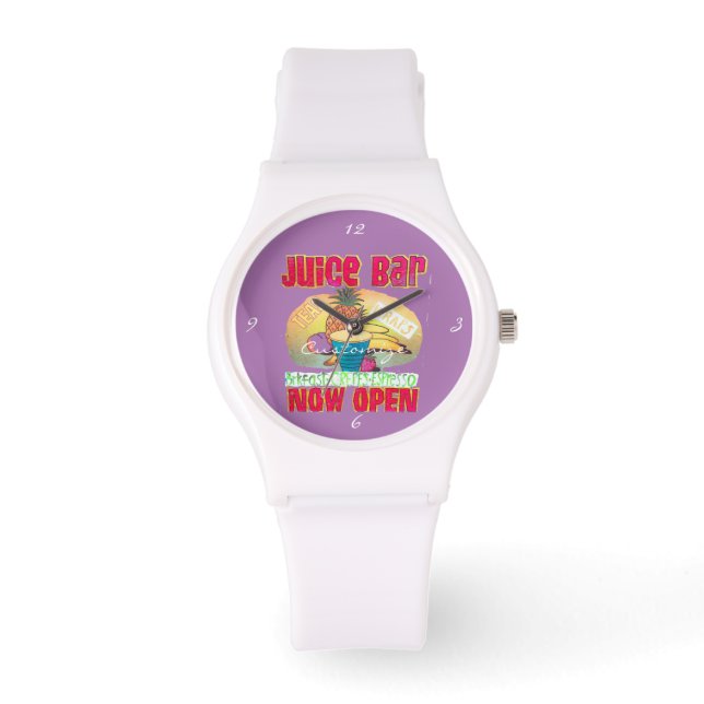 Reloj De Pulsera Rótulo de barra de jugo Thunder_Cove (Anverso)
