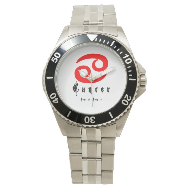 Reloj De Pulsera Rótulo de cáncer Astrología Zodiac (Anverso)