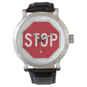 Reloj De Pulsera Rótulo de detención de EE.UU.