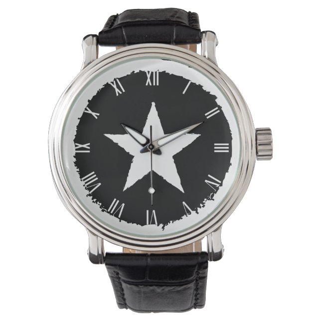 Reloj De Pulsera Rótulo de la Estrella Blanca de la Guerra del Ejér (Anverso)