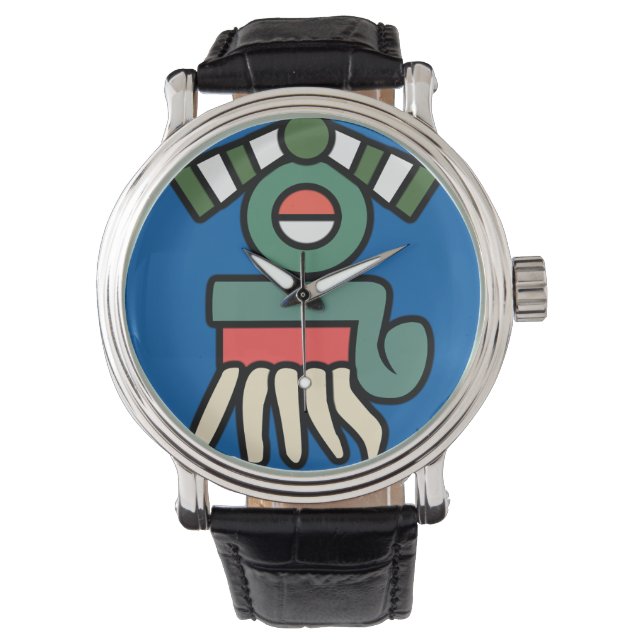 Reloj De Pulsera Rótulo de lluvia azteca (quiahuitl) Watch (Anverso)