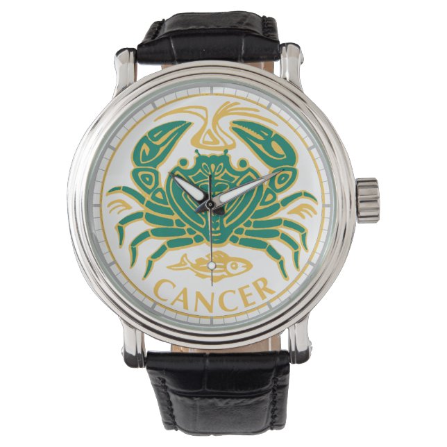Reloj De Pulsera Rótulo del cáncer del zodiaco (Anverso)