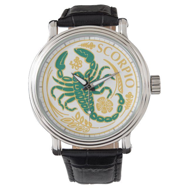 Reloj De Pulsera Rótulo Escorpio del Zodiaco (Anverso)