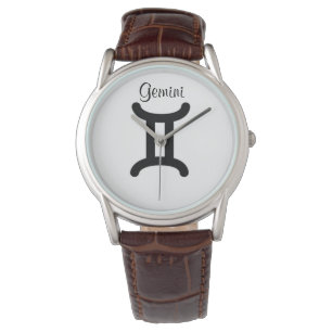 Reloj De Pulsera Rótulo Gemini de los Zodiac Mens Watches.