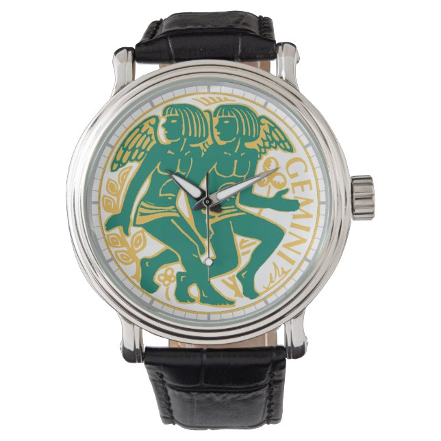 Reloj De Pulsera Rótulo Gemini del Zodiac (Anverso)