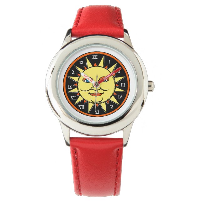 Reloj De Pulsera Rótulo Guay Sun con números romanos Watch (Anverso)