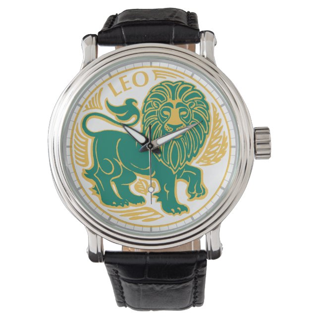 Reloj De Pulsera Rótulo Leo del Zodiac (Anverso)