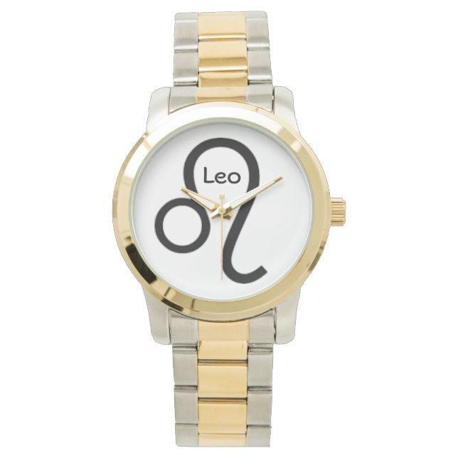 Reloj De Pulsera Rótulo Leo del Zodiac. Mens Watches. (Anverso)