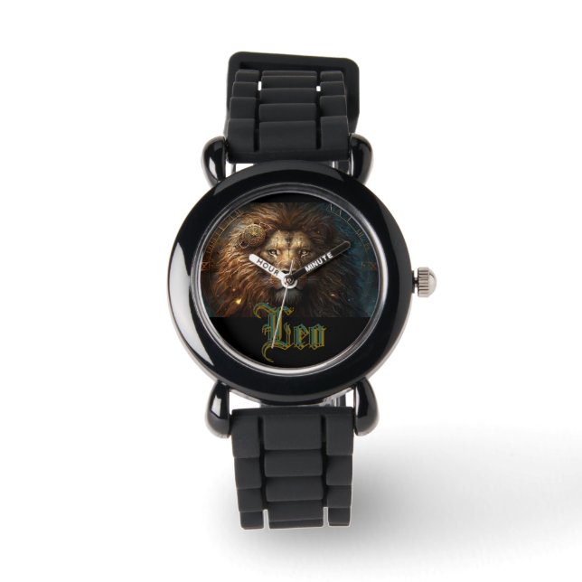 Reloj De Pulsera Rótulo Leo Zodiac (Anverso)