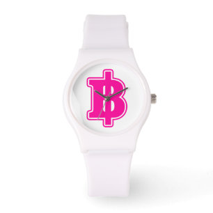 Reloj De Pulsera Rótulo PINK BAHT ฿ dinero tailandés ฿
