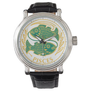 Reloj De Pulsera Rótulo Pisces de Zodiac