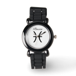 Reloj De Pulsera Rótulo Pisces del Zodiac. Los Niños Miran.
