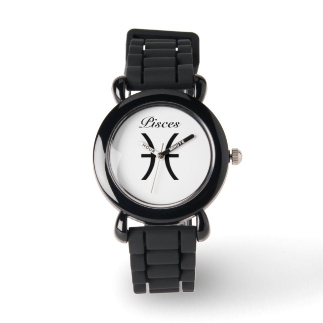 Reloj De Pulsera Rótulo Pisces del Zodiac. Los Niños Miran. (Anverso)