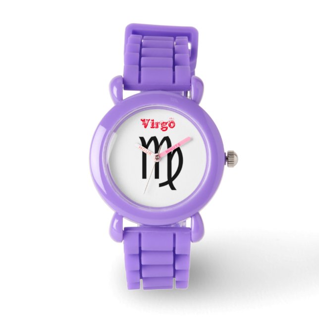 Reloj De Pulsera Rótulo Virgo del Zodiaco. Childens Watches. (Anverso)