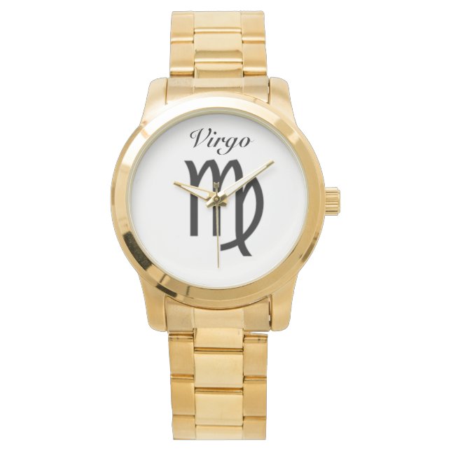 Reloj De Pulsera Rótulo Virgo del Zodiaco. Mens Watches. (Anverso)
