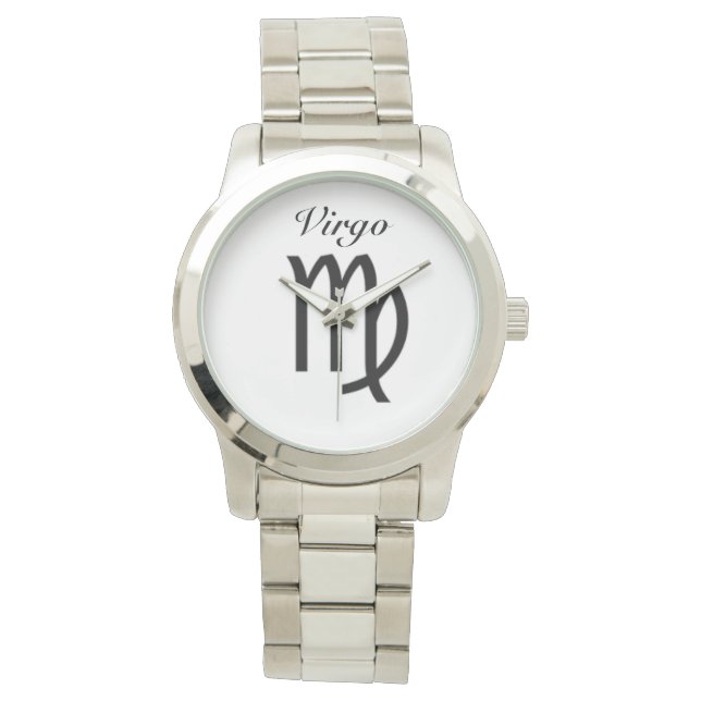 Reloj De Pulsera Rótulo Virgo del Zodiaco. Mens Watches. (Anverso)