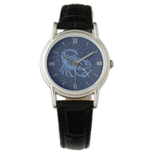 Reloj De Pulsera Rótulo y constelación de Escorpio Zodiaco