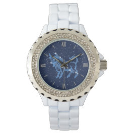 Reloj De Pulsera Rótulo y constelación zodiaco de Taurus