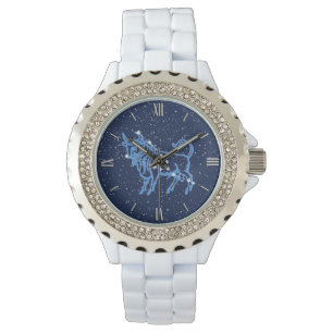 Reloj De Pulsera Rótulo y constelación zodiaco de Taurus